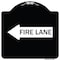 Signmission Fire Lane Left Arrow Heavy-Gauge Aluminum Architectural Sign, 18" x 18", BW-1818-23982 A-DES-BW-1818-23982 - alternate 1